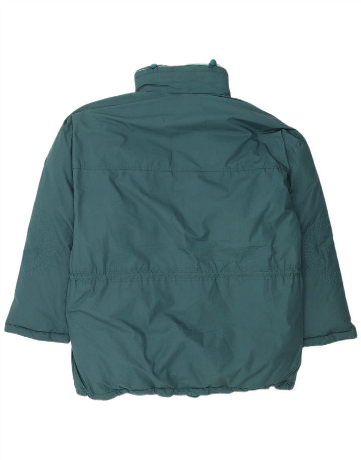 Женская утепленная куртка оверсайз с капюшоном DIADORA UK 16, большой синий цветочный принт