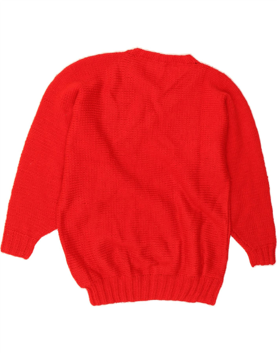 VINTAGE Womens Batwing Crew Neck Jumper Sweater UK 12 Medium Red Vintage Vintage and Second-Hand Vintage from Messina Hembry 