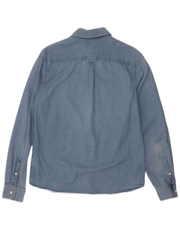 Calvin Klein Jeans Мужская джинсовая рубашка стандартного кроя, средний синий хлопок, хлопок