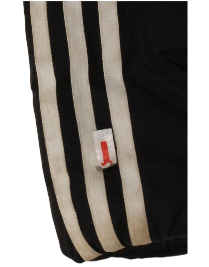 Женская стеганая куртка Adidas с капюшоном UK 8, маленькая, черный нейлон