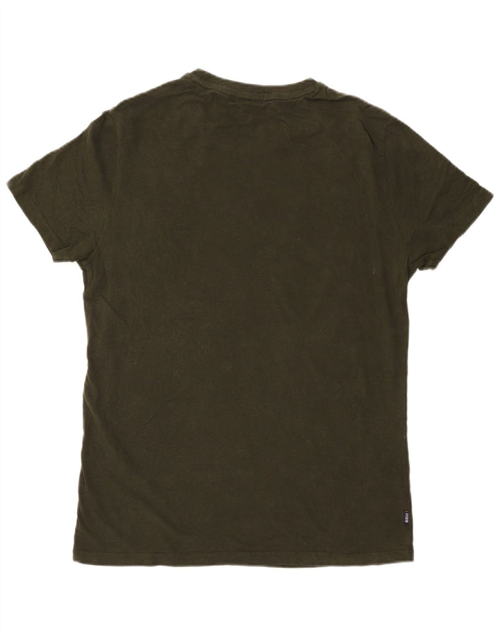 Мужская футболка Superdry Top из хлопка среднего зеленого цвета
