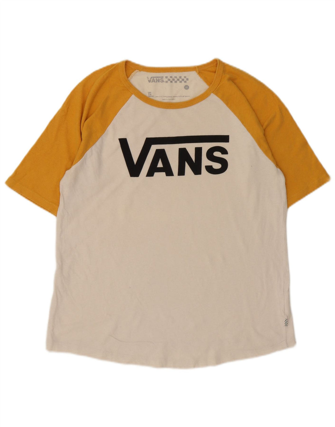Мужская футболка с графическим рисунком Vans, средний белый хлопок с цветными блоками