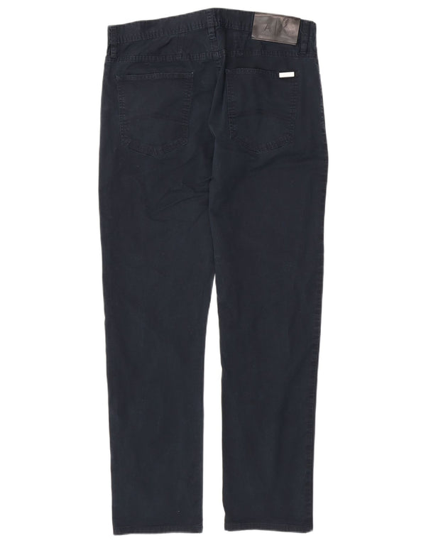 ARMANI EXCHANGE Мужские прямые джинсы W34 L30 Темно-синий хлопок