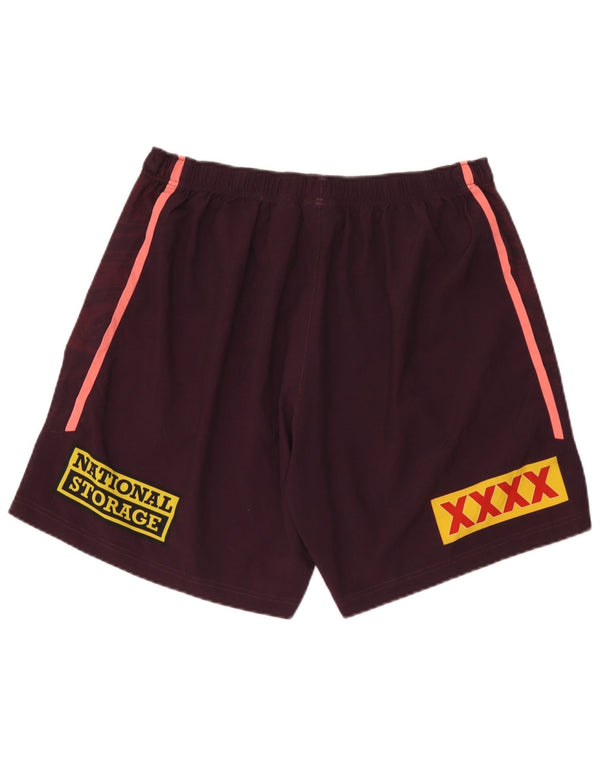 Мужские спортивные шорты Asics Broncos Brisbane с рисунком 4XL, бордовый полиэстер