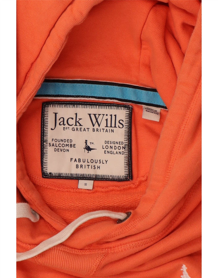 JACK WILLS Мужской джемпер с капюшоном, маленький оранжевый, хлопок