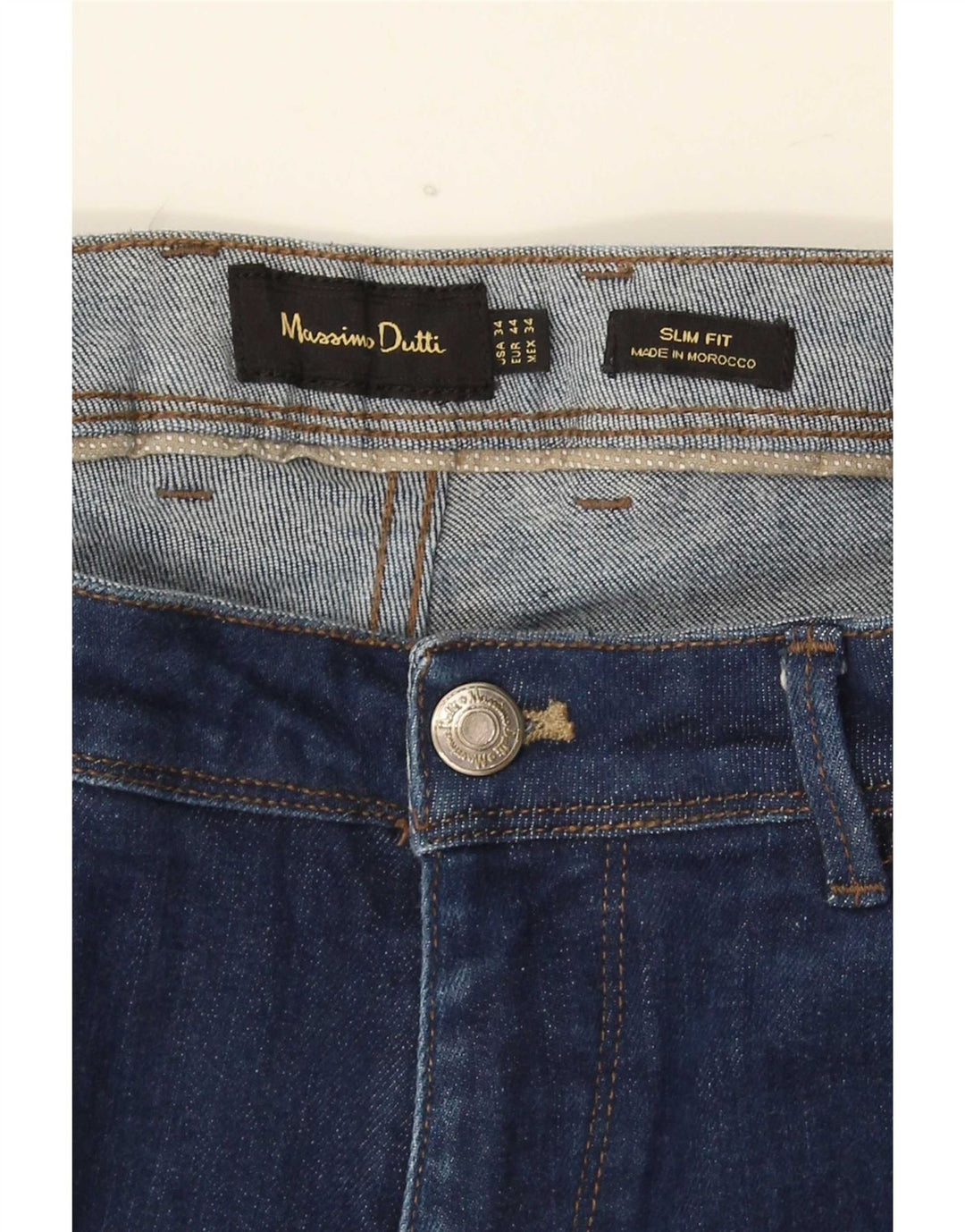Мужские зауженные джинсы Massimo Dutti EU 44, большие W34 L30, синие