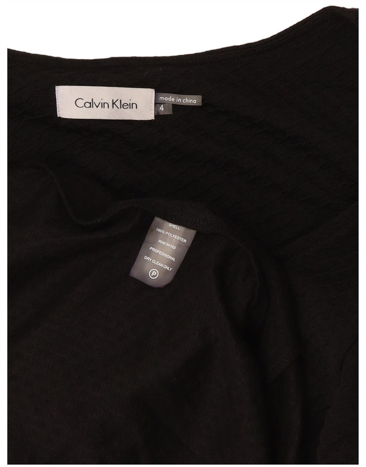 Женское платье А-силуэта без рукавов CALVIN KLEIN, размер США 4, маленький размер, черный полиэстер