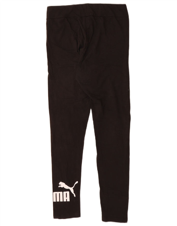 Женские леггинсы с рисунком PUMA UK 14, большие черные хлопковые