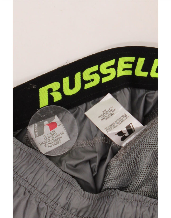 Мужские спортивные брюки RUSSELL ATHLETIC, маленькие серые, полиэстер с цветными блоками