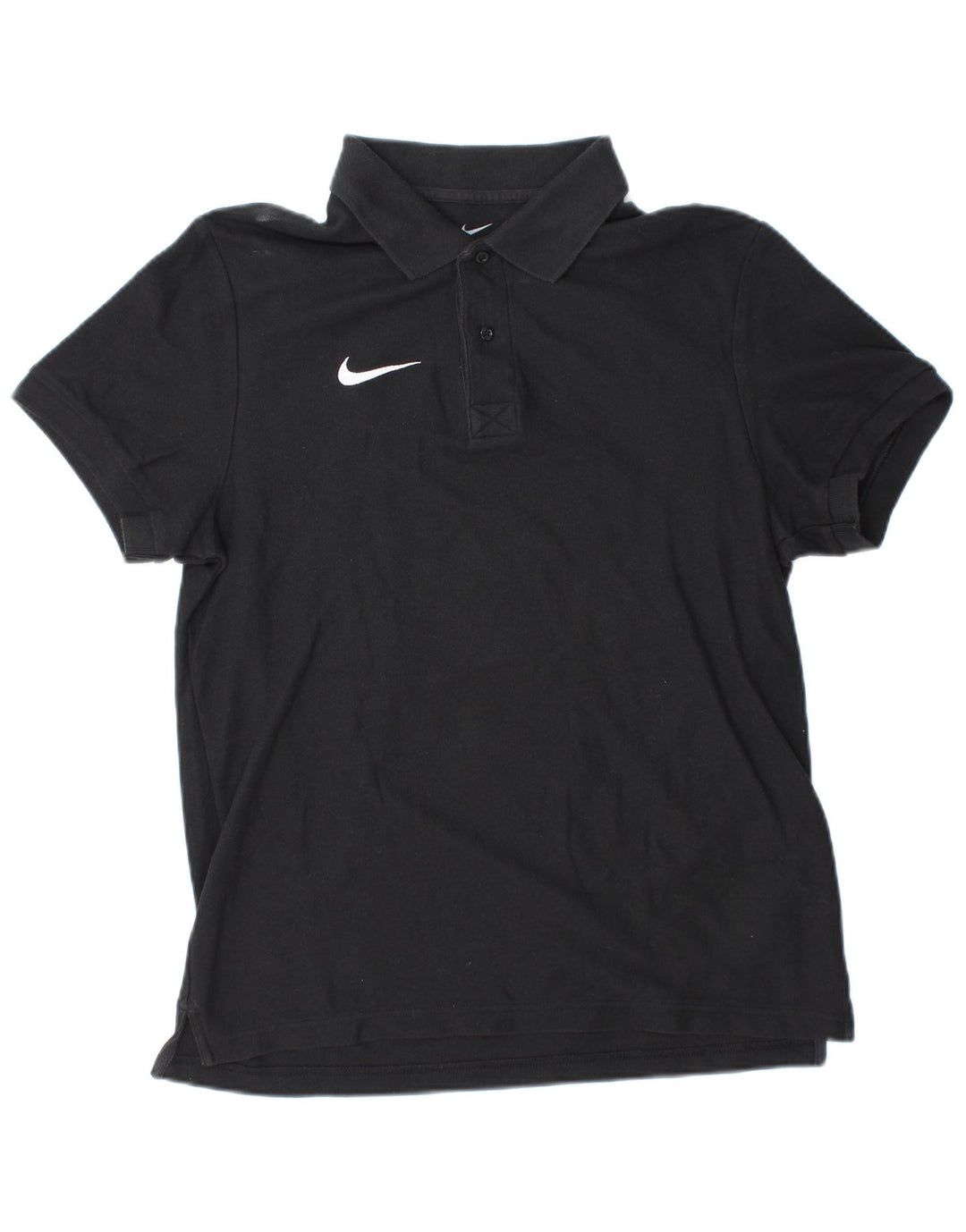 Мужская рубашка-поло NIKE среднего размера, черная, хлопковая