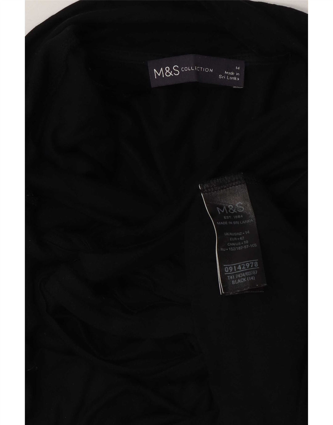 Женская блузка Marks & Spencer Top UK 14, большой темно-синий, вискоза