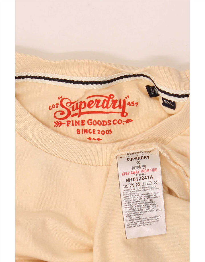 Мужская футболка Superdry Top 2XL Бежевый хлопок