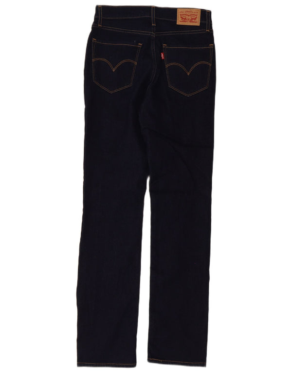 Женские прямые джинсы Levi's 724 с высокой посадкой W27 L30, темно-синий, хлопок