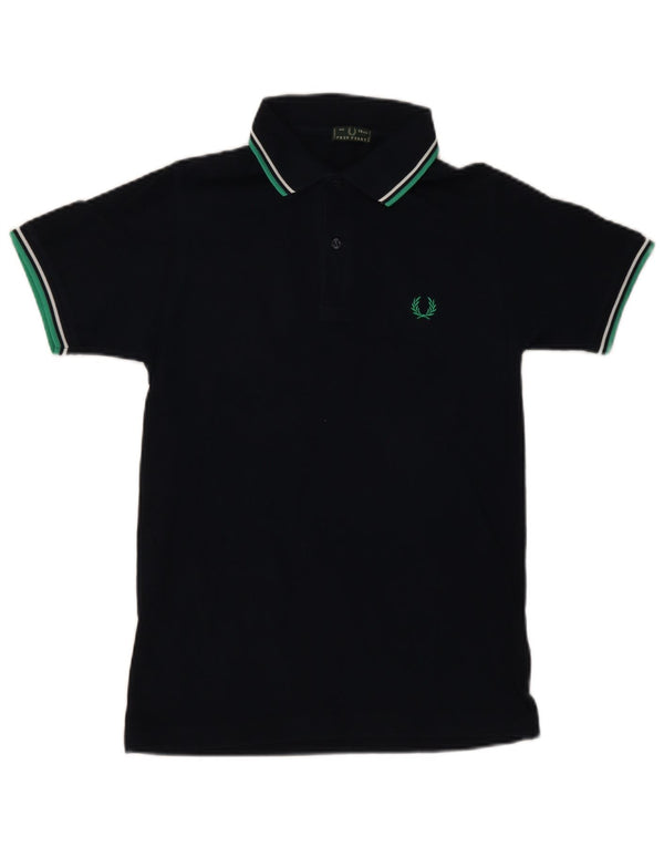 Рубашка-поло Fred Perry для мальчиков 13-14 лет, темно-синяя, хлопковая