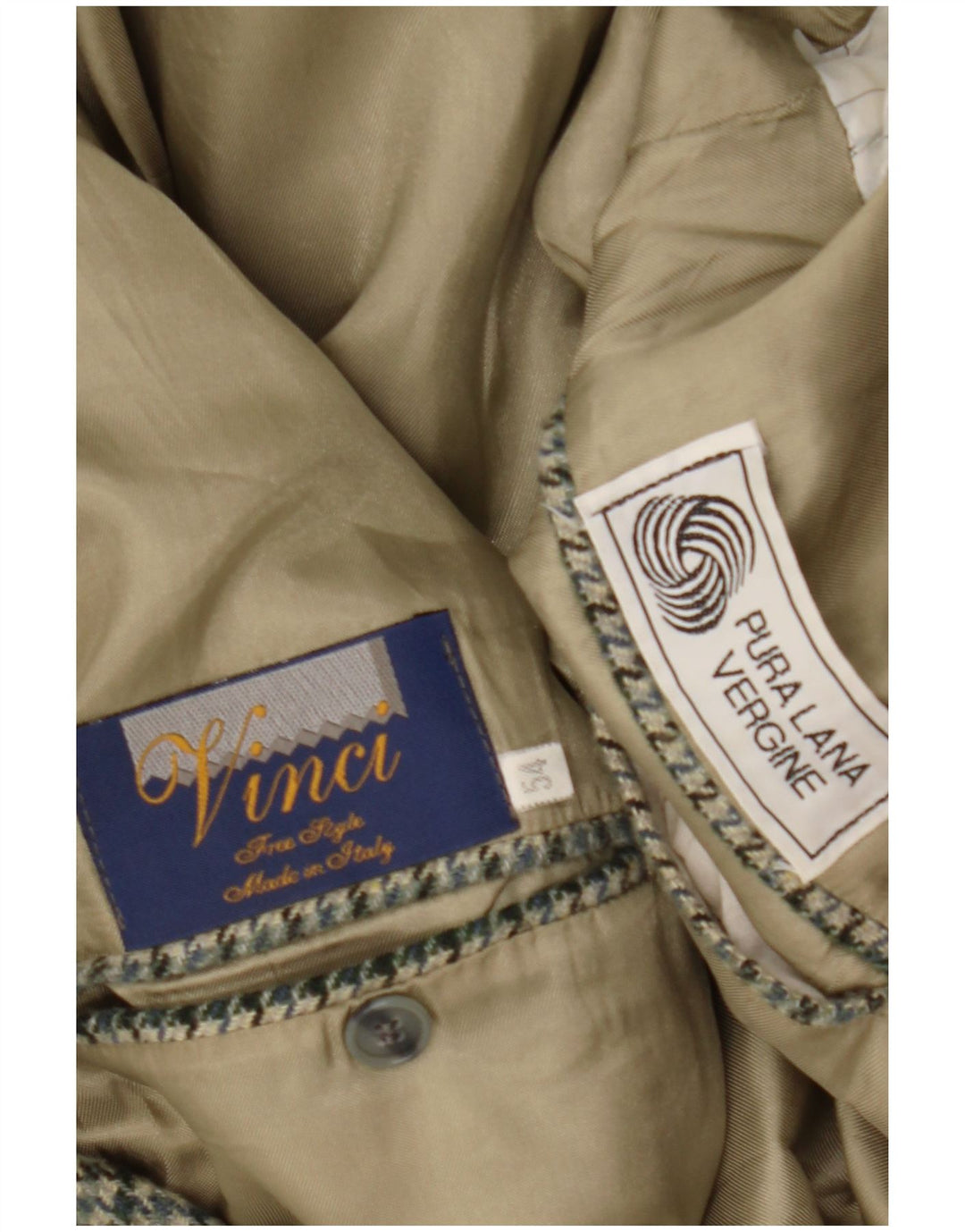 Мужской пиджак Vinci на 2 пуговицах IT 54 2XL Серый Шерстяной Клетчатый