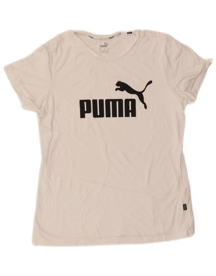 Женская футболка с рисунком Puma Top UK 12, средний белый