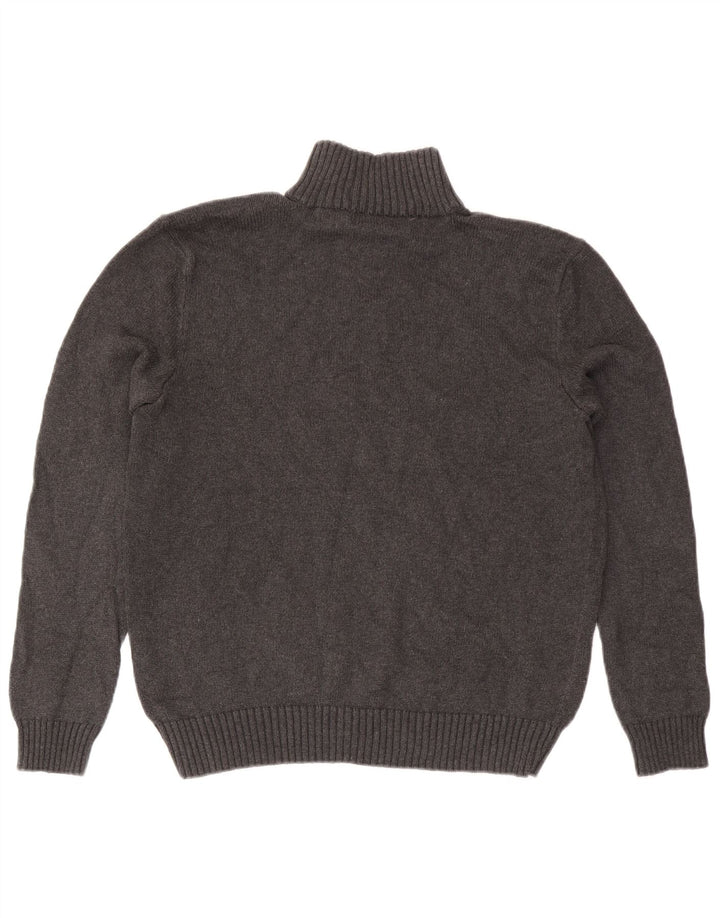 Мужской джемпер с воротником на молнии Polo Ralph Lauren, хлопковый средний серый цвет