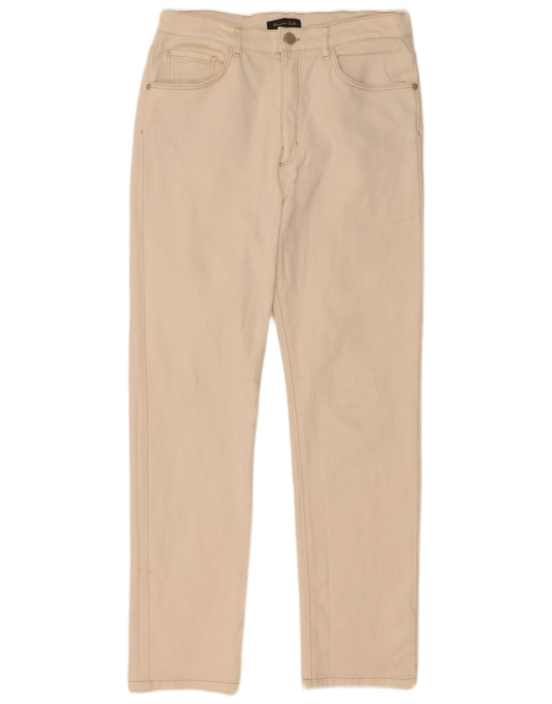 Женские прямые джинсы Massimo Dutti EU 40 Medium W30 L29 Off White Cotton