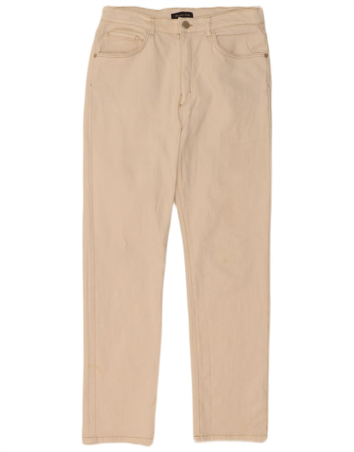 Женские прямые джинсы Massimo Dutti EU 40 Medium W30 L29 Off White Cotton