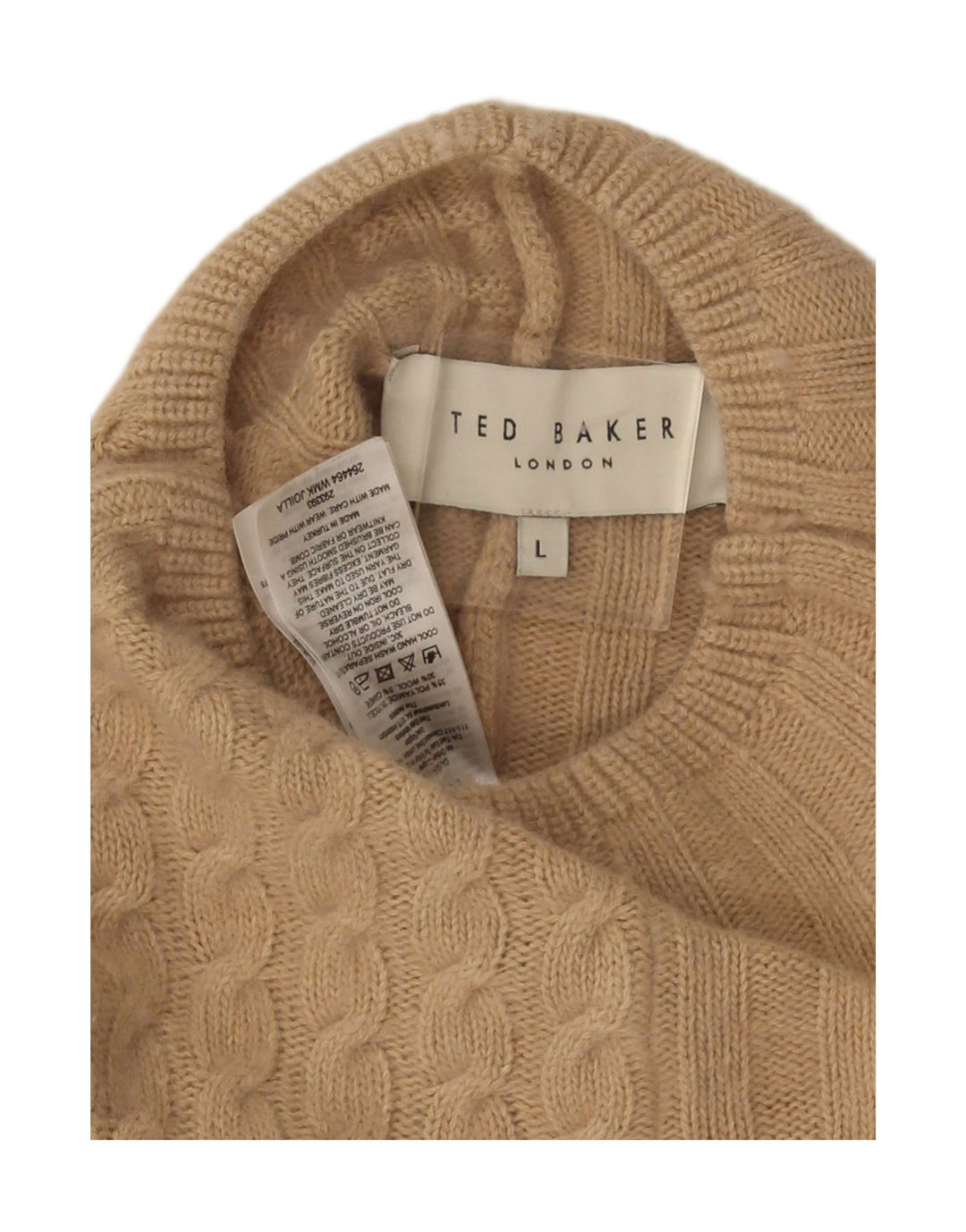Женский джемпер-пончо Ted Baker UK 16, большой, бежевый, полиамид