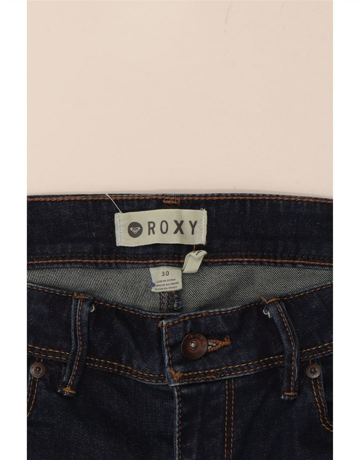 ROXY Womens Skinny Jeans W30 L33 Navy Blue Cotton Vintage Roxy and Second-Hand Roxy from Messina Hembry 