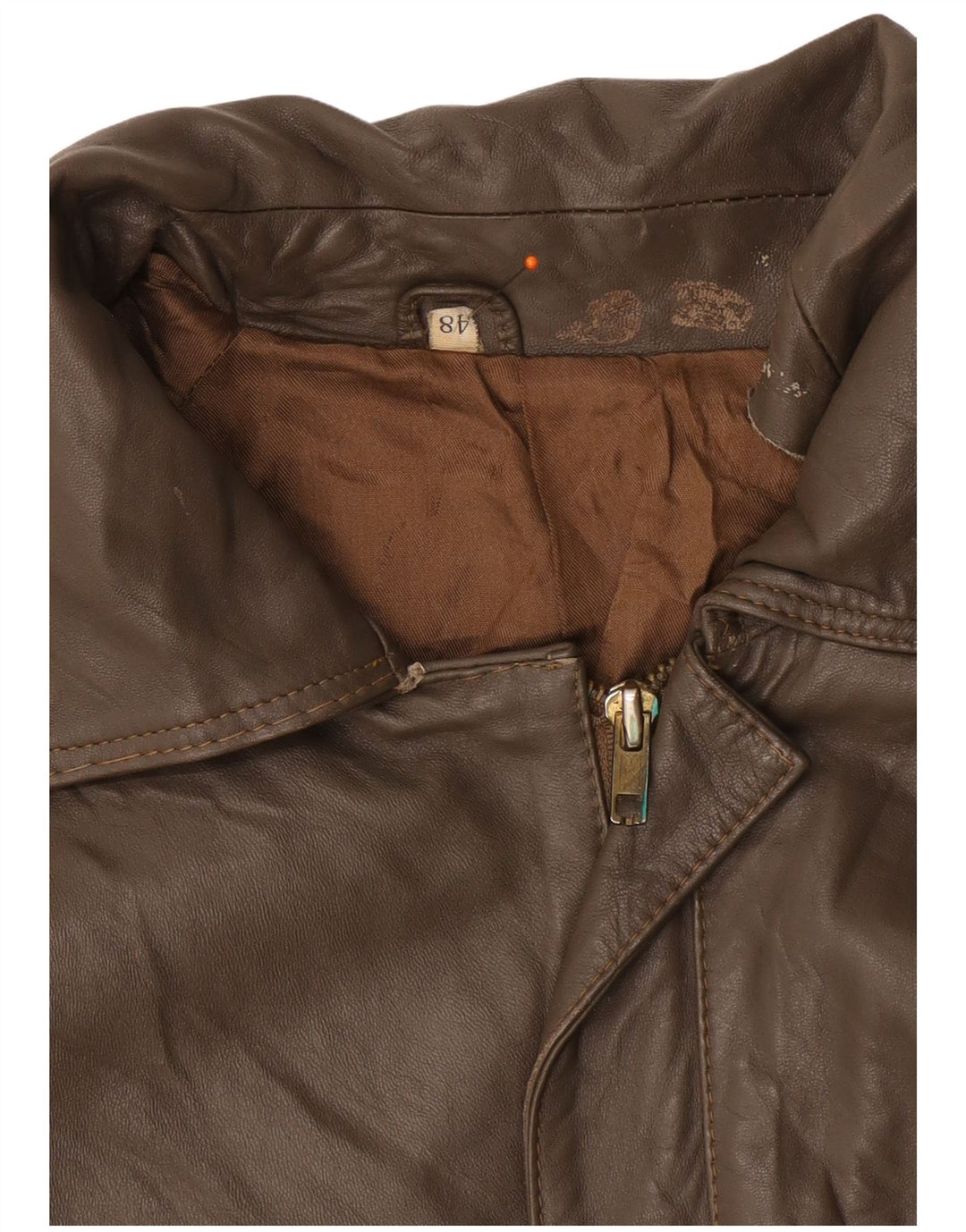 Куртка мужская кожаная VINTAGE IT 48 Medium Brown