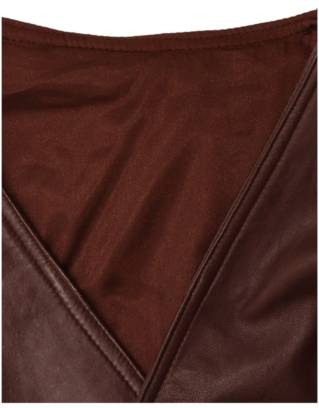 Винтажный мужской кожаный жилет большой коричневый кожаный