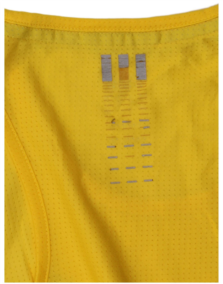 Мужской жилет Adidas среднего желтого цвета из полиэстера с цветными блоками