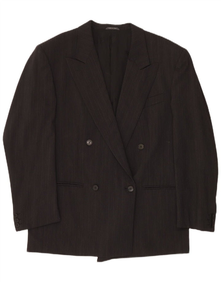 Мужской двубортный пиджак MISSONI Uomo IT 50, большой серый в тонкую полоску