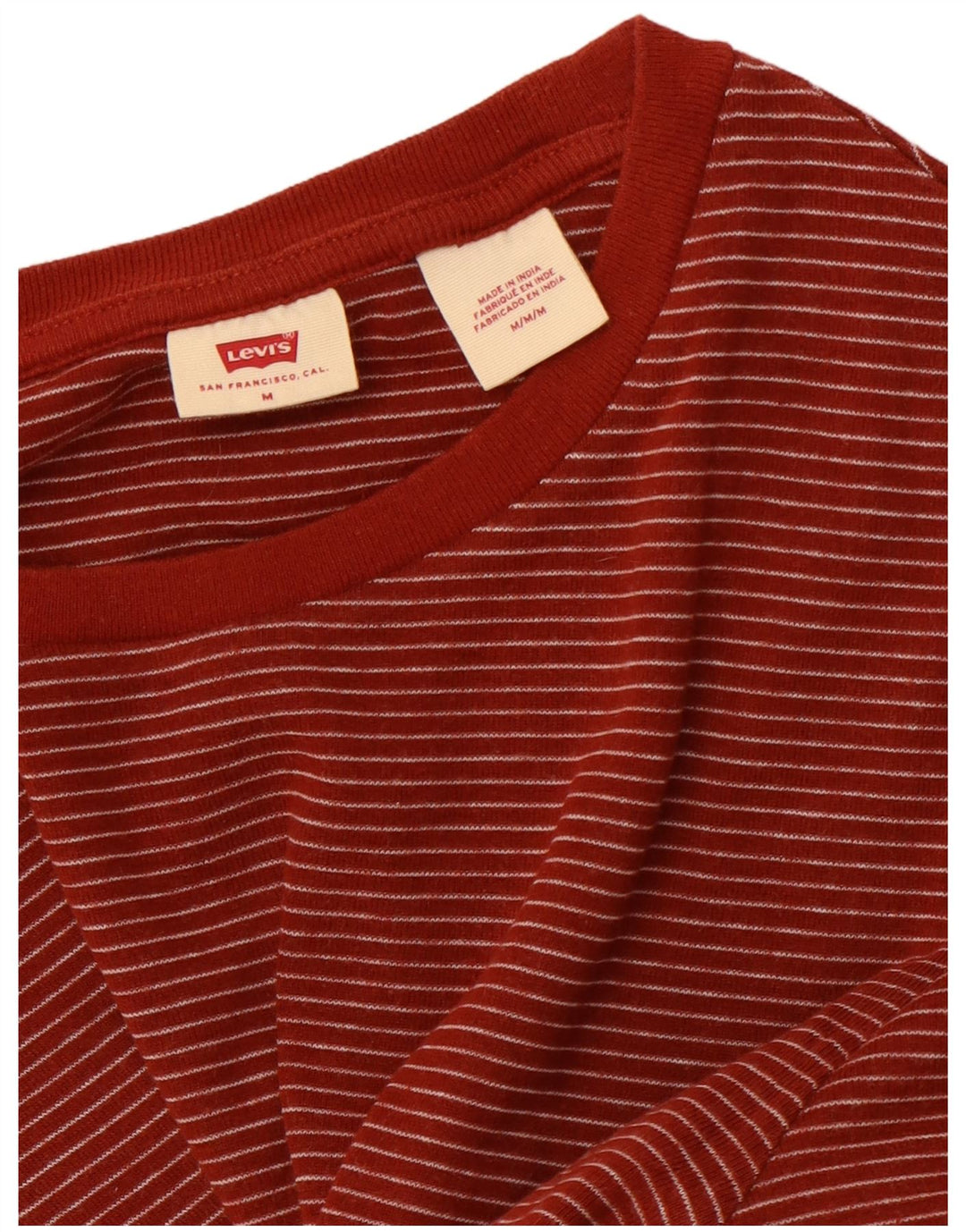 Женская футболка LEVI'S Top UK 12 Medium Brown Striped