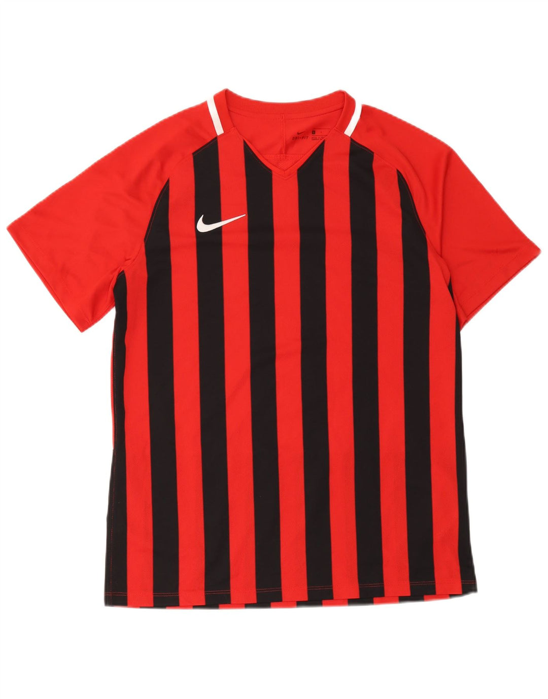 Мужская футболка Nike Dri Fit из полиэстера в большую красную полоску