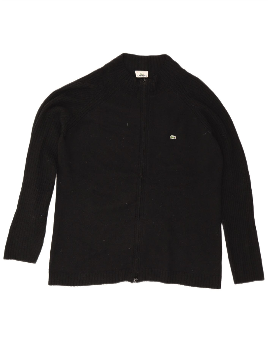 Женский кардиган Lacoste, свитер, размер 46 XL, черный, шерсть