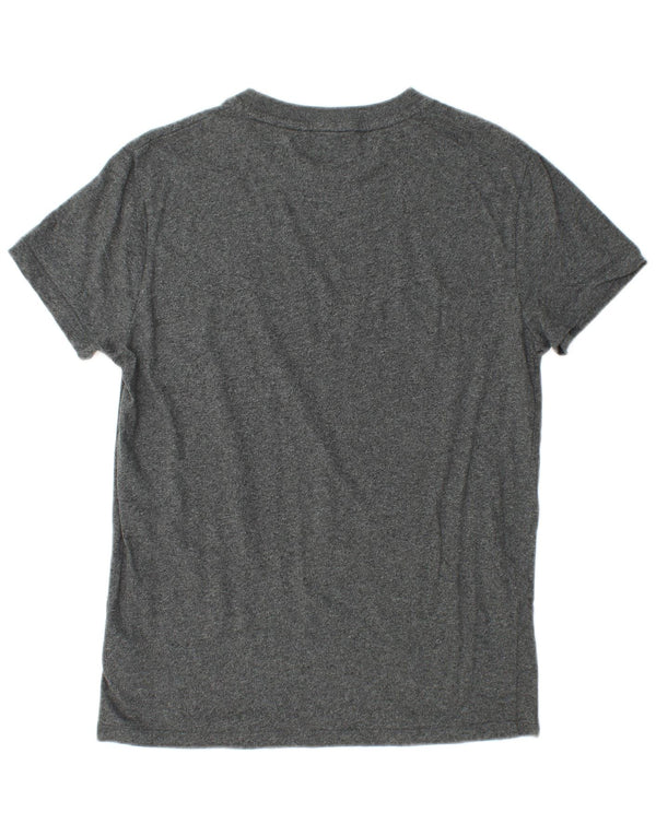 SUPERDRY Мужская футболка из хлопка среднего серого цвета с крапинками