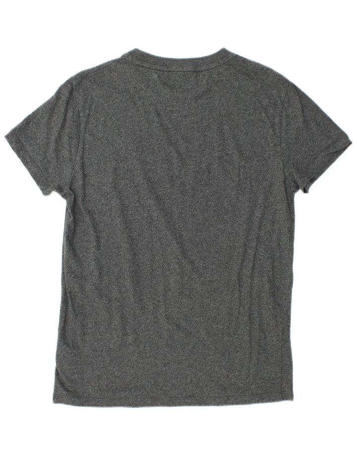 SUPERDRY Мужская футболка из хлопка среднего серого цвета с крапинками