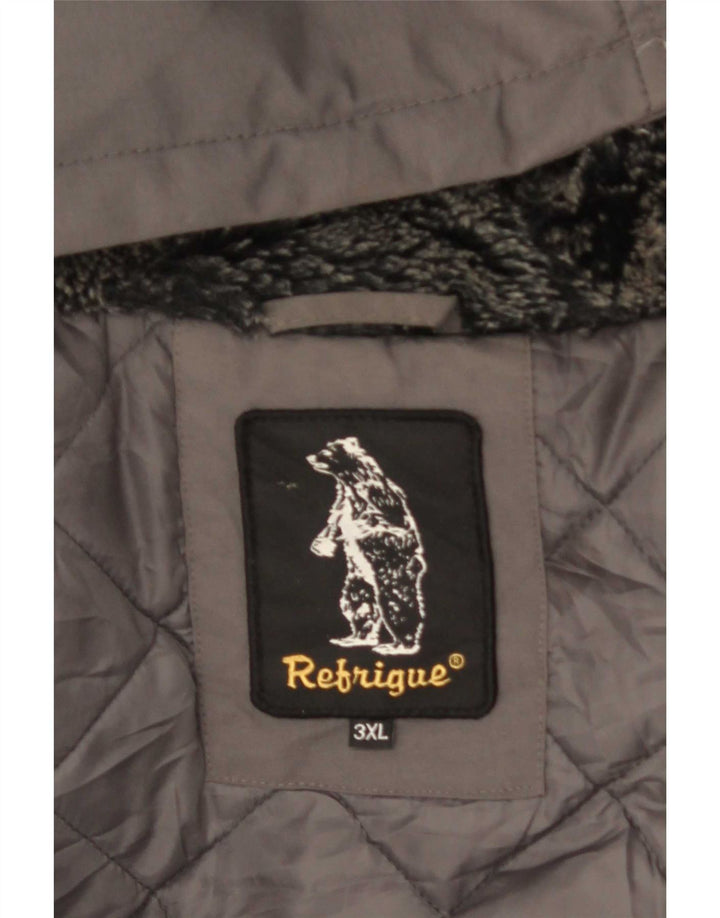 Refrigiwear Мужская парка с капюшоном UK 46 3XL Серый