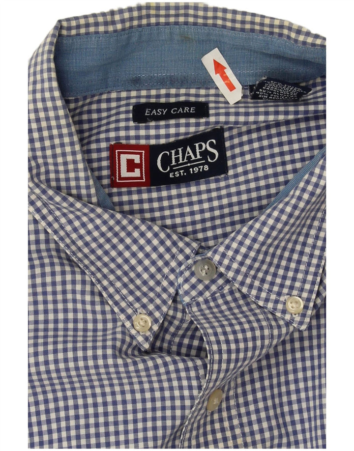 Мужская рубашка Chaps 2XL, синяя клетка, хлопок