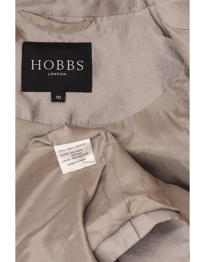 Женское пальто Hobbs UK 10, маленькое серое шерстяное