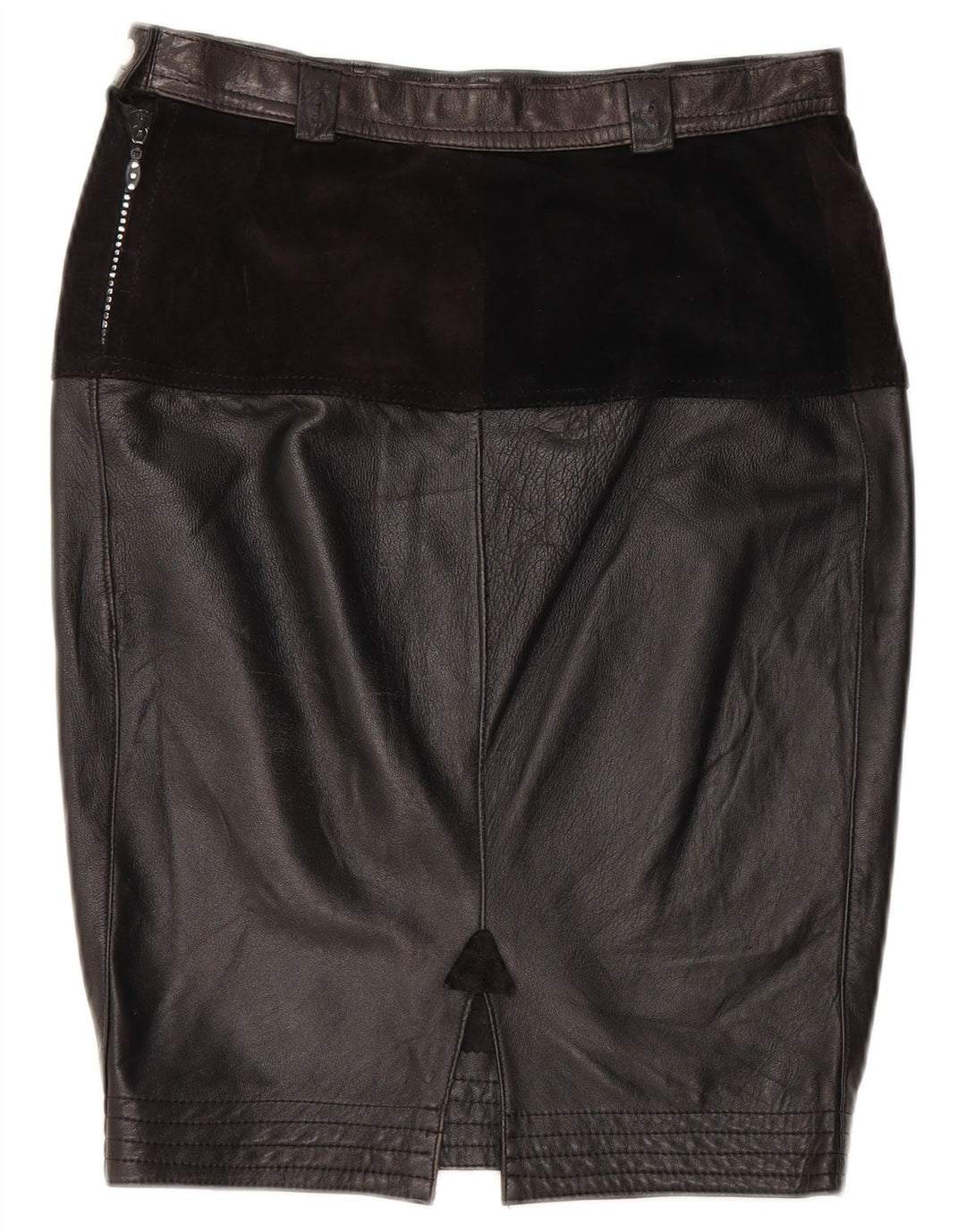 Юбка женская кожаная VINTAGE Medium W28 черная