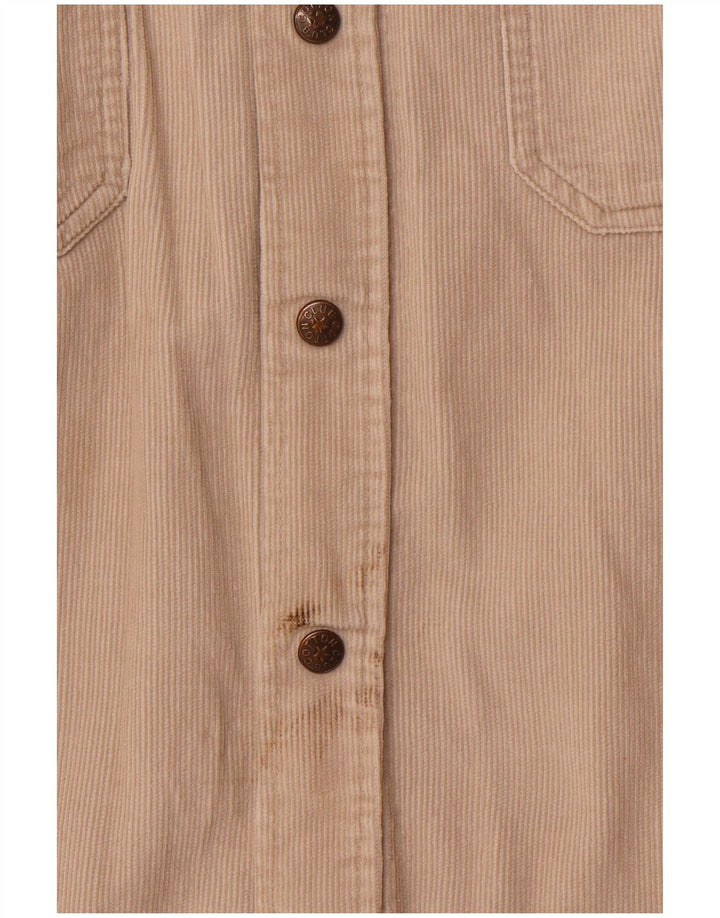 COTTON CLUB Мужская вельветовая рубашка большого размера из хлопка бежевого цвета
