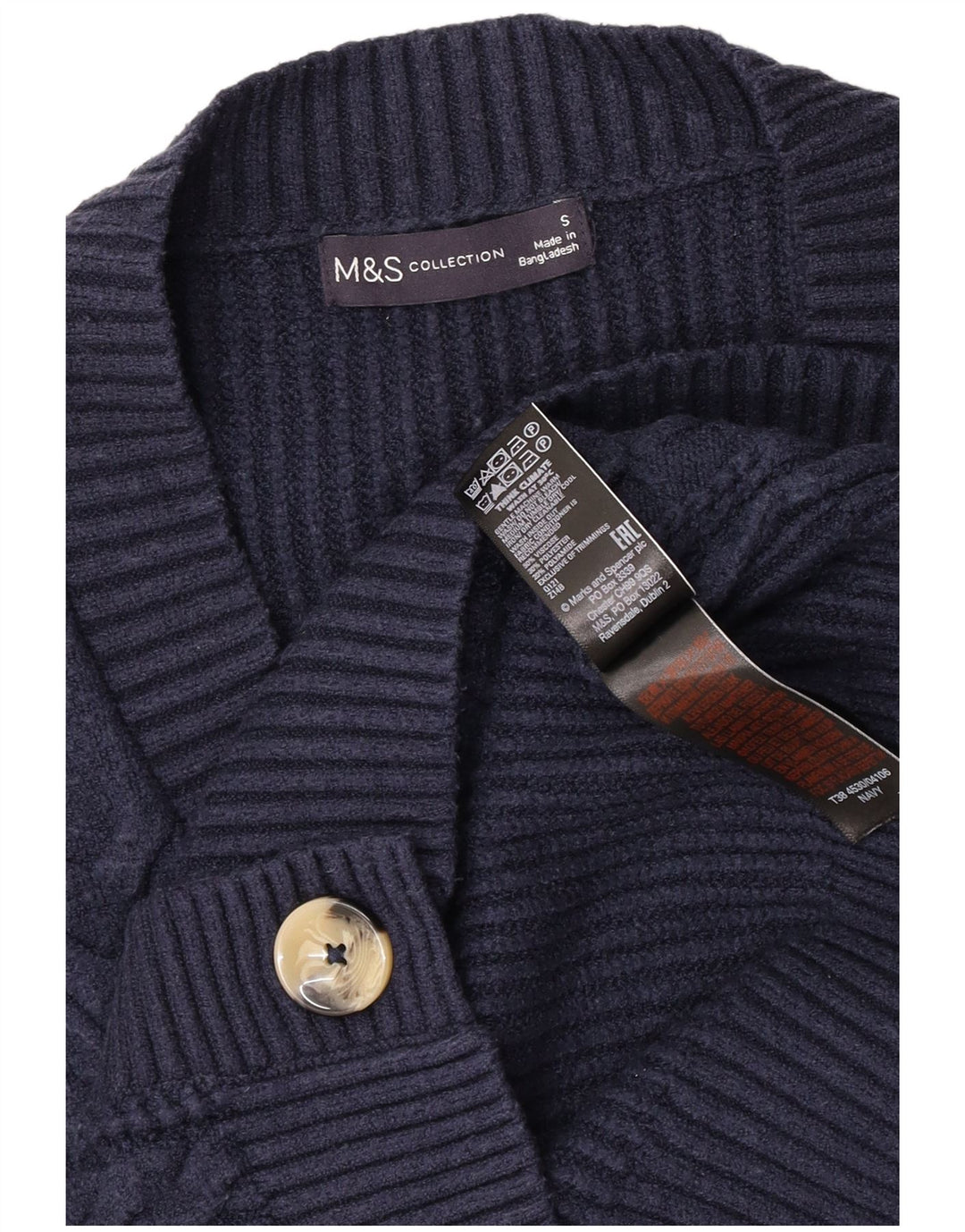 Женский кардиган Marks & Spencer UK 10, маленький темно-синий из вискозы