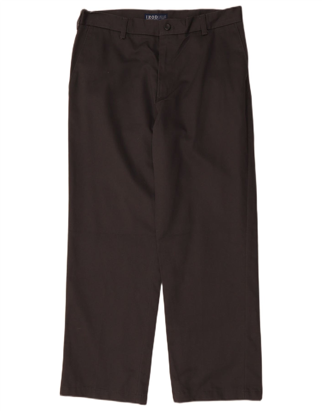 IZOD Мужские прямые брюки-чиносы W33 L30 серые, хлопковые