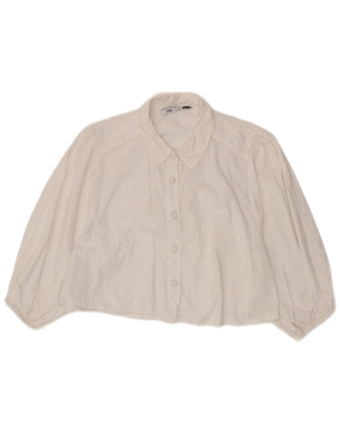 Женская блузка-рубашка Zara UK 18 XL, белая