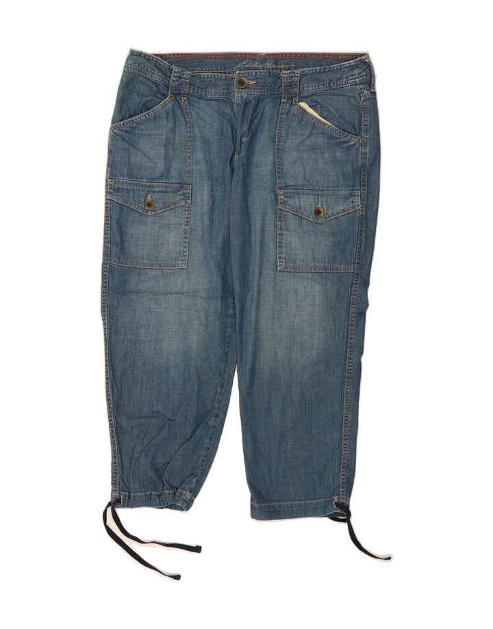 EDDIE BAUER Womens Capri Jeans US 10 Large W34 L23 Blue Cotton Vintage Eddie Bauer and Second-Hand Eddie Bauer from Messina Hembry 