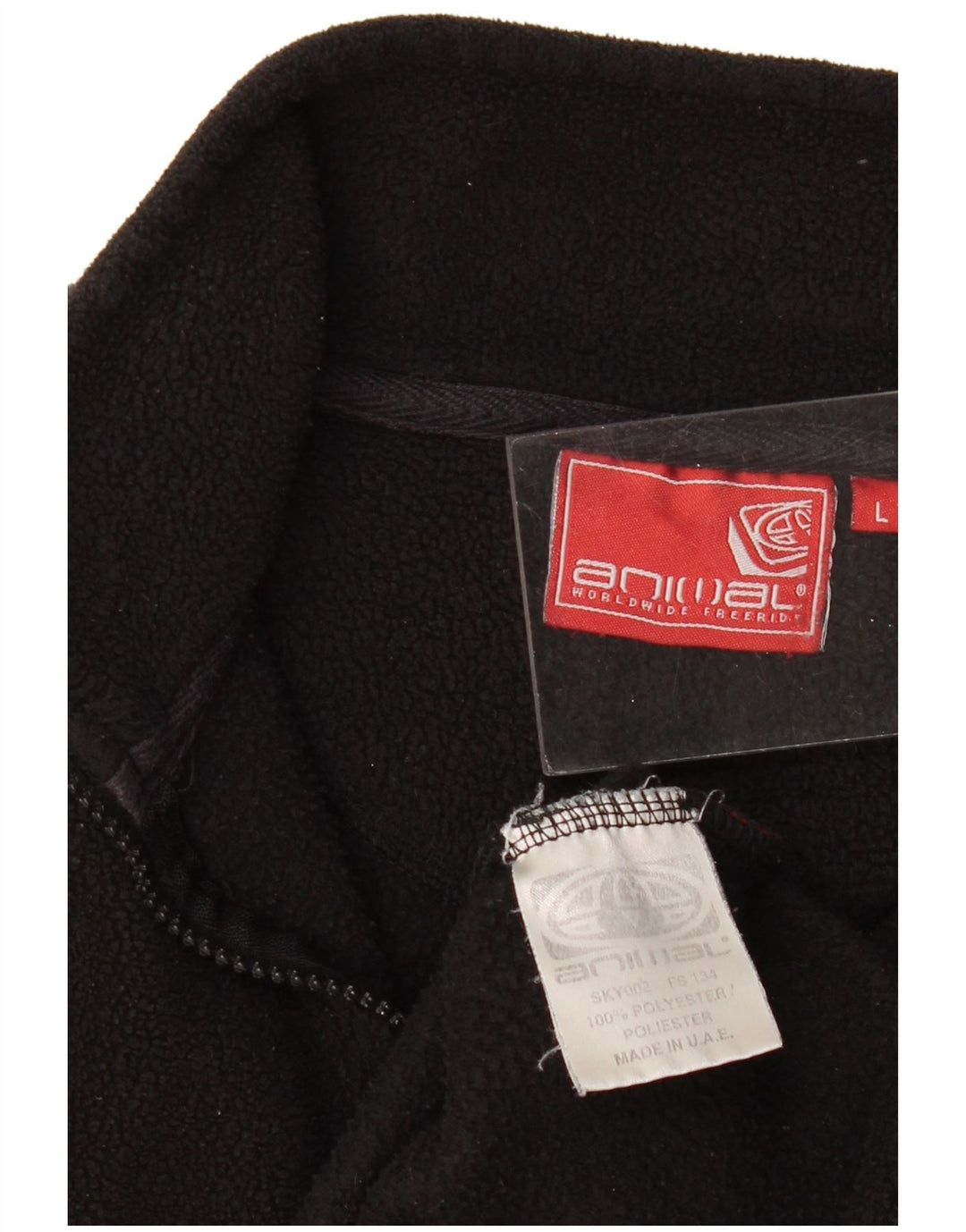 Мужской флисовый джемпер ANIMAL, большой черный, полиэстер