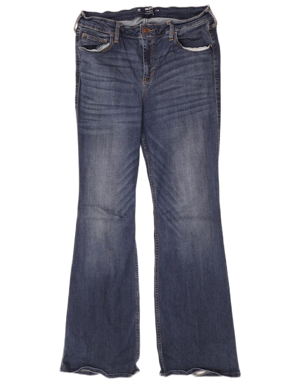 Женские джинсы Bootcut Hollister UK 16, большие W33 L30, синие, хлопок
