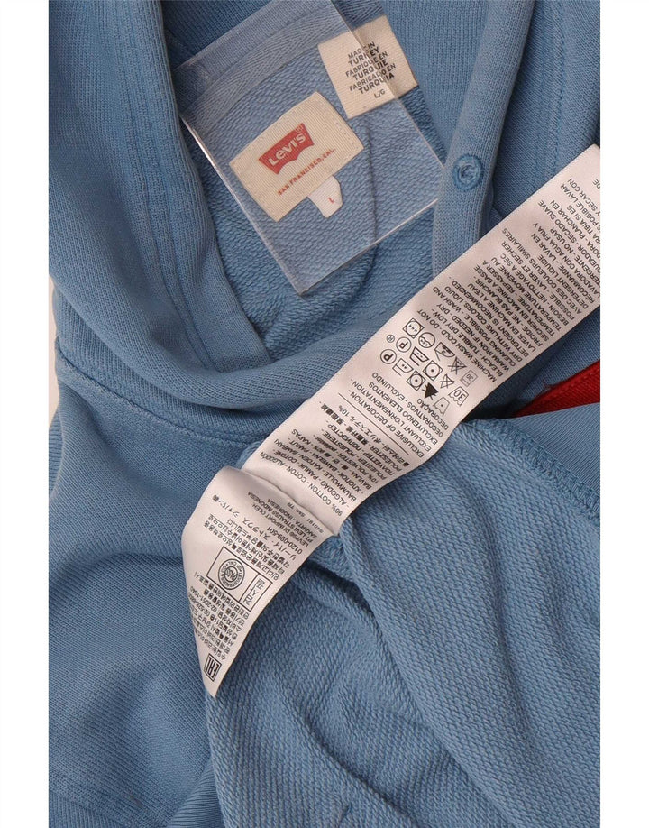 Мужской джемпер с капюшоном Levi's, большой синий, хлопковый