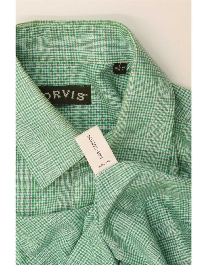 Мужская фланелевая рубашка Orvis, большая зеленая клетка, хлопок