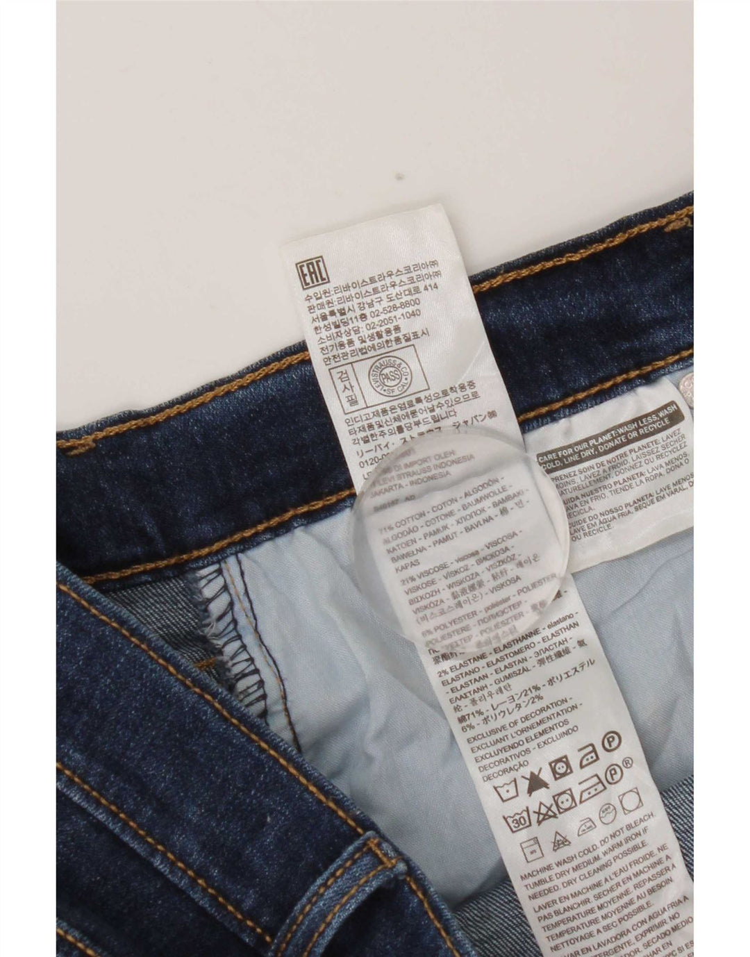 Женские джинсовые шорты Levi's с высокой посадкой W30, средний синий, хлопок
