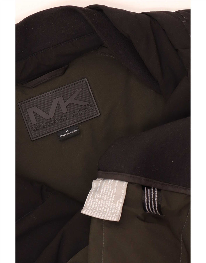 Мужская стеганая куртка Michael Kors UK 42 XL, черный полиэстер