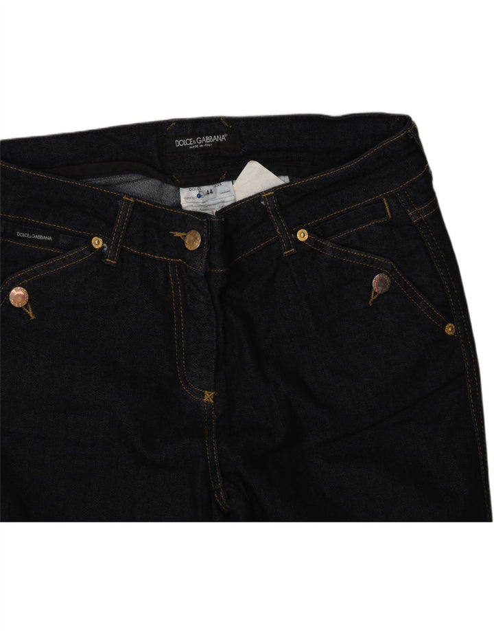 DOLCE & GABBANA Womens Straight Jeans IT 44 Medium W30 L33 Navy Blue Vintage Dolce & Gabbana and Second-Hand Dolce & Gabbana from Messina Hembry 